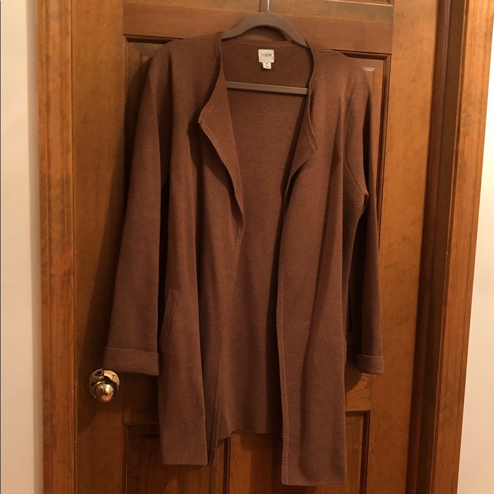 J.Crew Brown Juliette Sweater Jacket